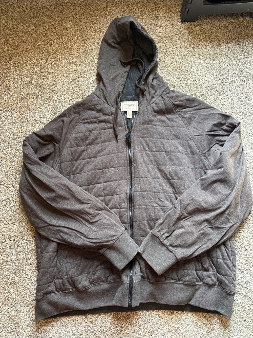 Men’s Field and Stream quilted full zip hoodie sz XXL